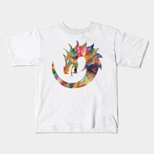 Rain Bow Dragon Head Kids T-Shirt